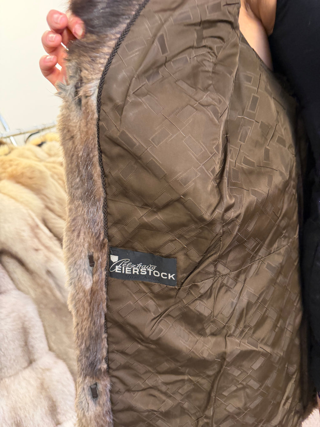 Brown Beaver Fur Jacket, Medium, Outlet