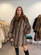 Raccoon Fur Coat, Size XL
