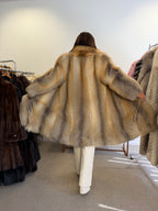Golden Island Fox Fur Coat, SAGA FOX, luxury XXL
