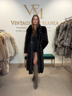Very Dark Brown Mink Fur Coat, Large, German Furrier