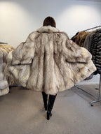 Fox Fur Coat, White Nordic, Oversized 3XL