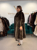 Sheared Beaver Fur Coat, Medium, Full Length