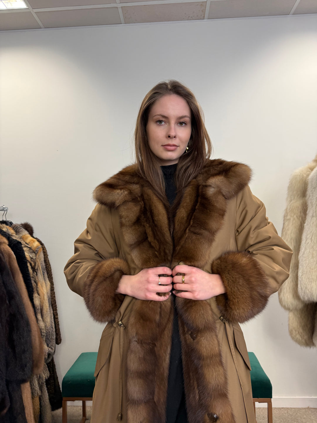Sable fur coat Doublesided Medium size