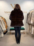 Brown Mink Fur Jacket, XL, Short