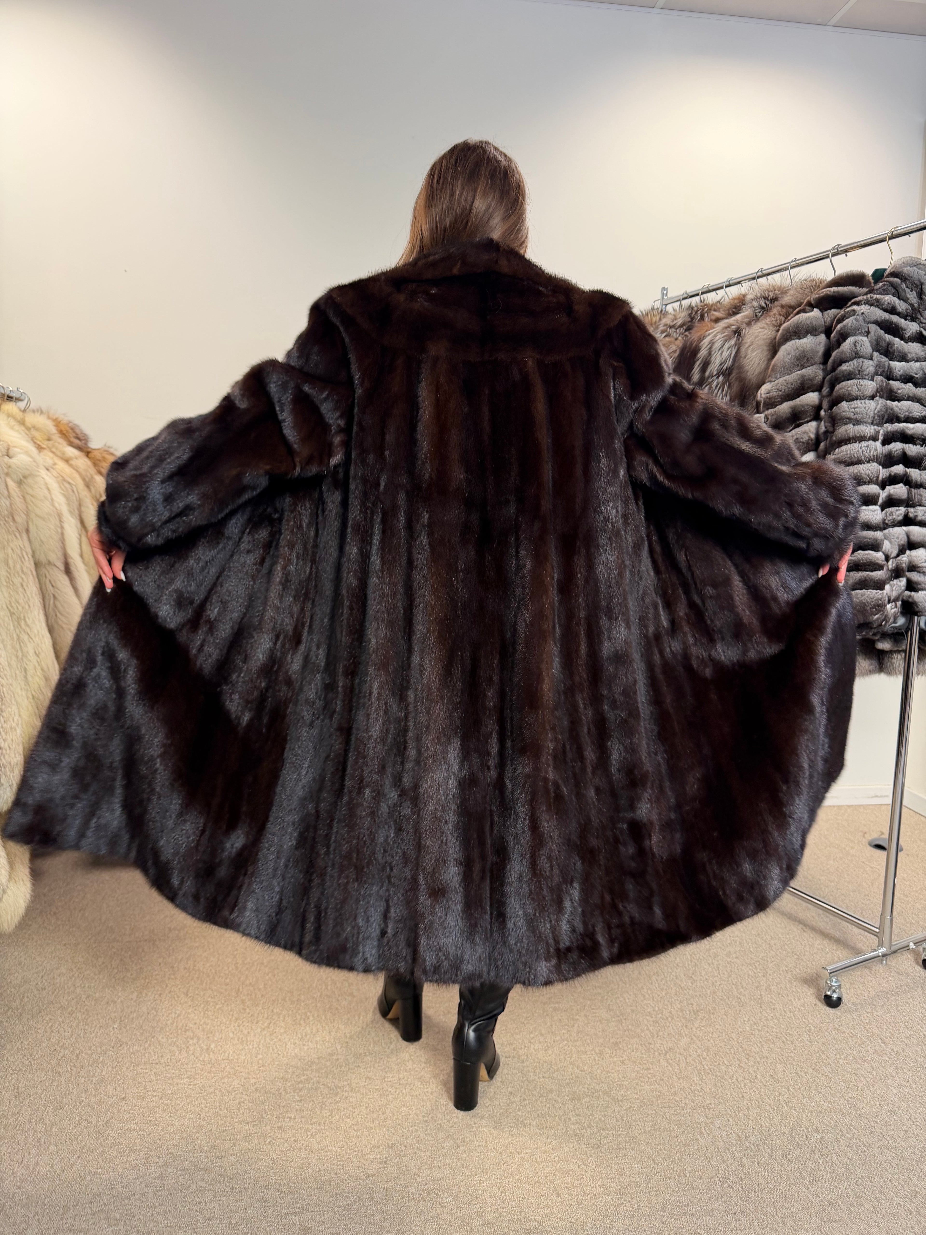 Mink Fur Coat, SAGA, Size XXL