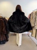 Mink Fur Jacket, Black, Medium