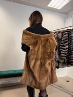 Mink Fur Vest, Pastel, Size M