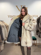 White Fox Fur Coat, 4XL, Swinger, Luxury