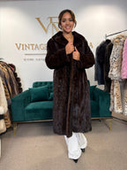 Brown Mink Fur Coat, M/L, Full Length