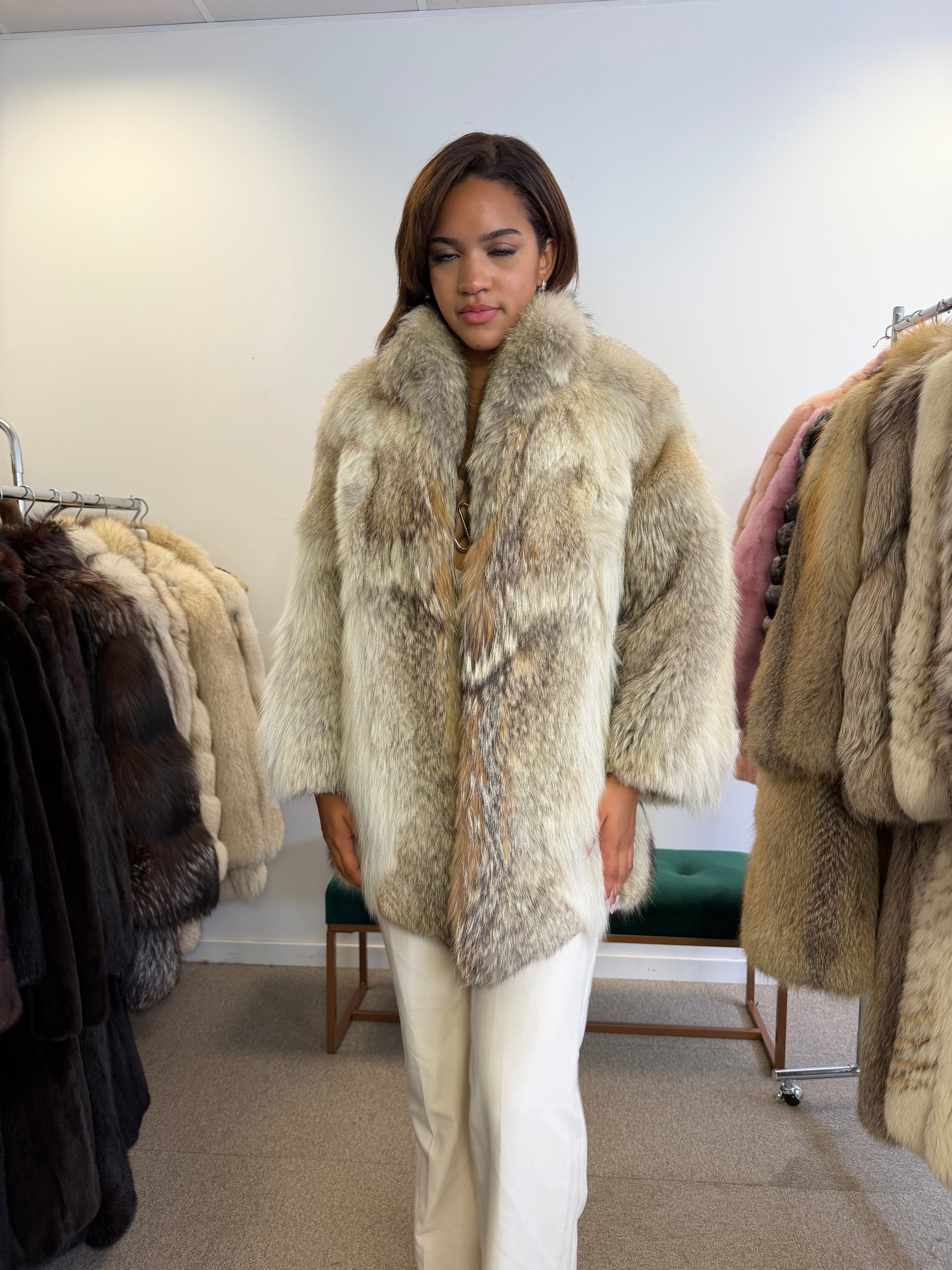 Coyote Fur Jacket, Size M