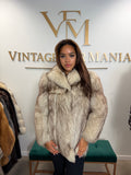 White Fox Fur Jacket, Short, Small
