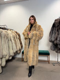 Lynx & Fox Fur Coat, Convertible, Full Length, Size L