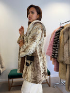 Luxury Mink Fur Coat, Sheared Hooded, Size M