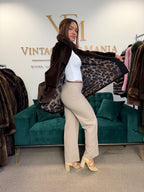 Sheared Mink Fur Coat, Large, Designer with Zipper, New