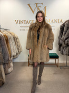 Soft Brown Fox Fur Coat, Medium, Super Soft
