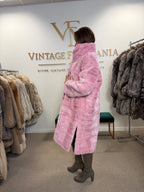Mink Fur Coat, Pink Swinger, Size M/L