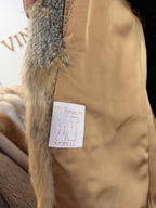 Grey Fox Fur Jacket, Medium, Golden Lining