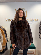 Brown Mink Fur Jacket, XL, Short