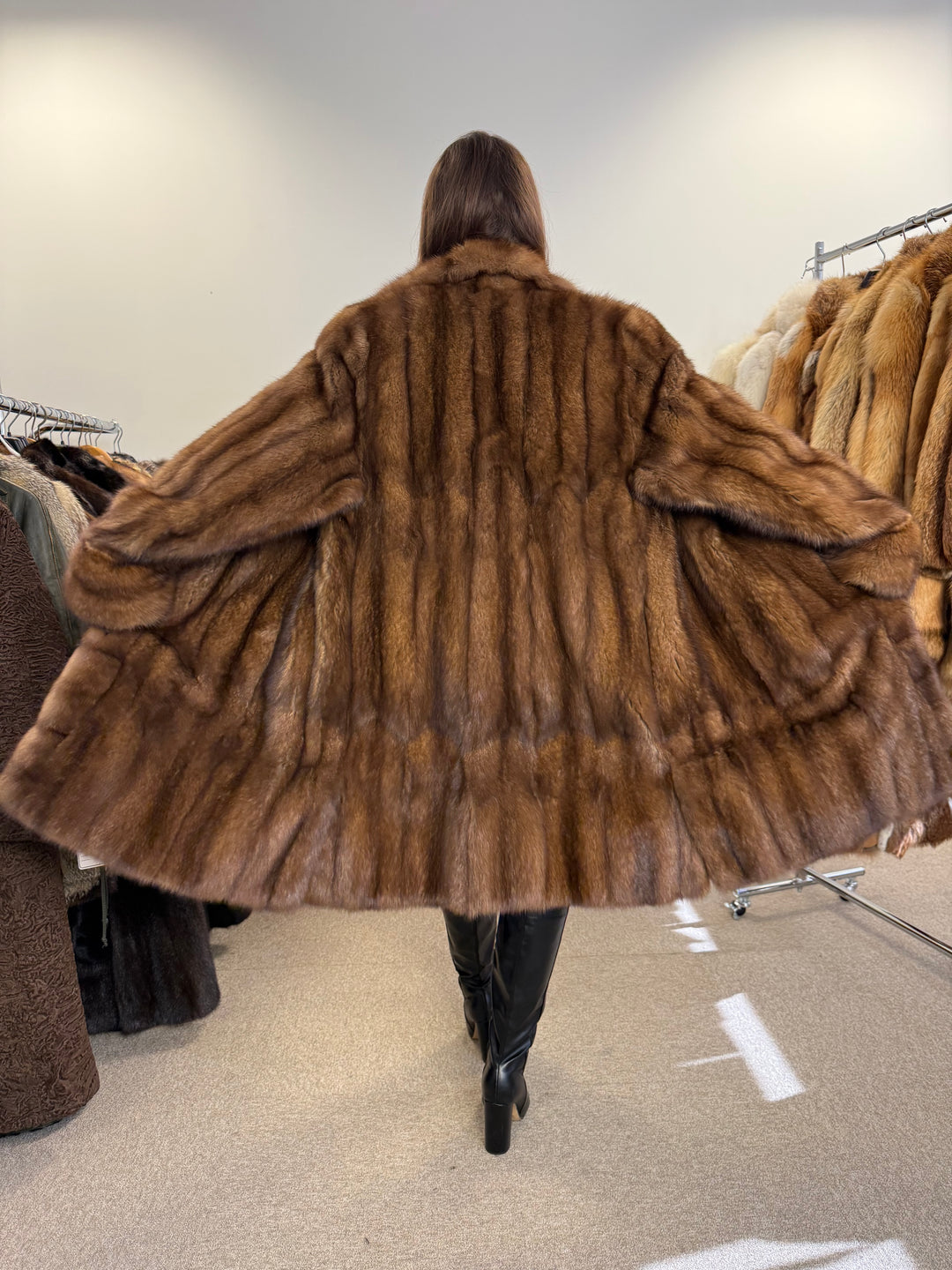 Sable fur coat Doublesided Medium size