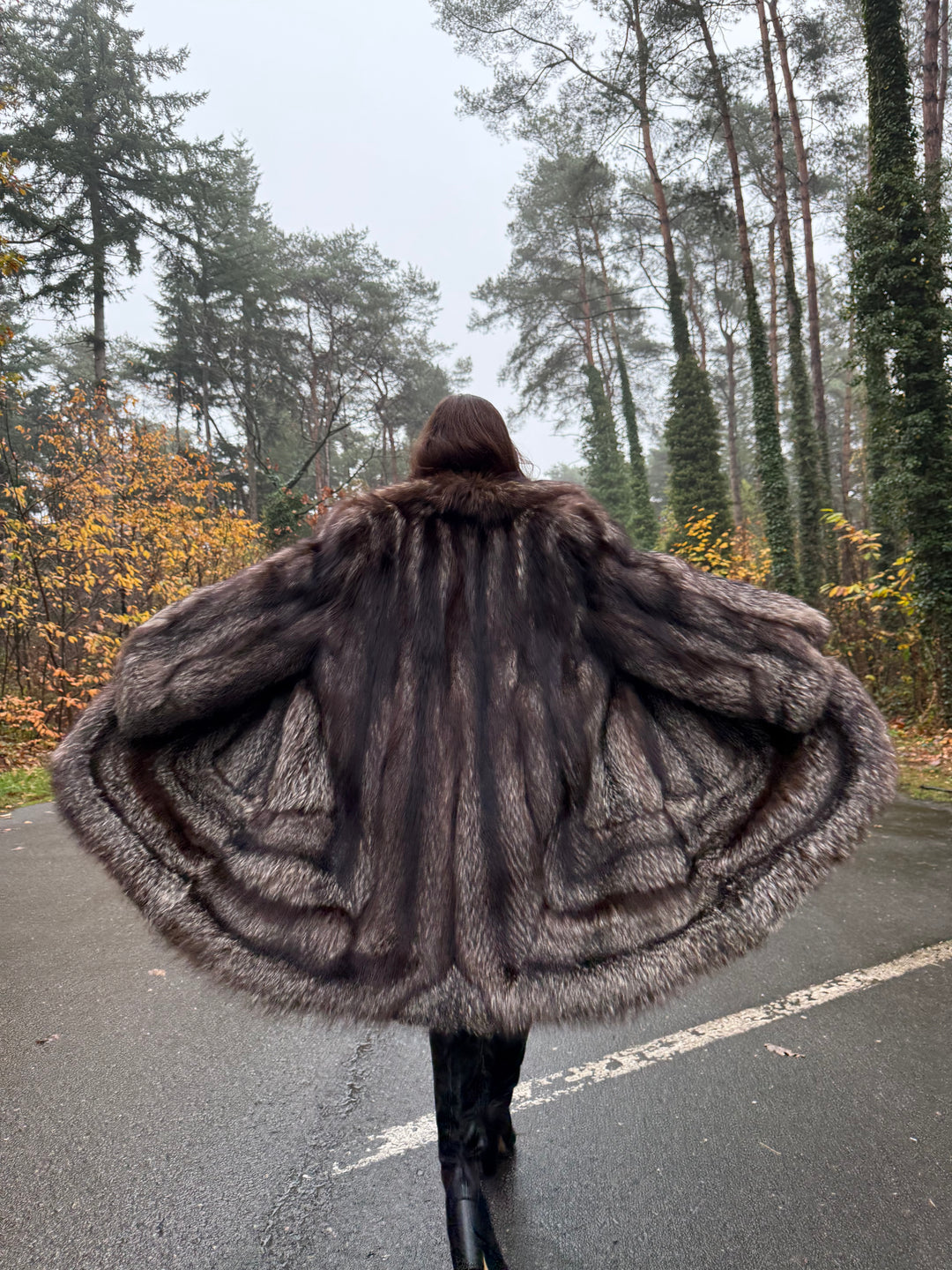 Reserved Silver fox coat