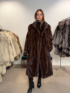 Mink Fur Coat, Brown, Thick Fur, Oversized 5XL