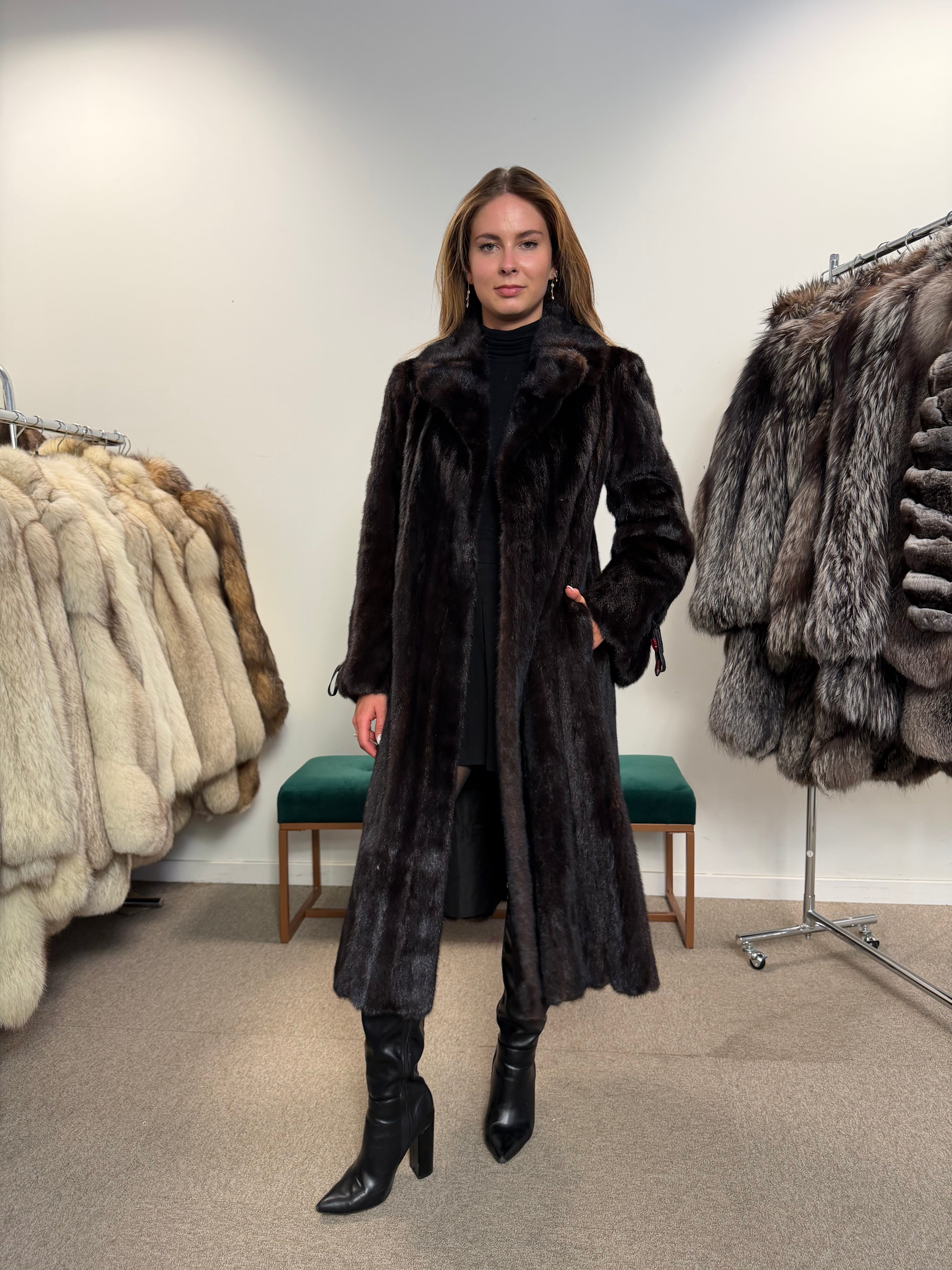Mink Fur Coat, SAGA, Paris, Size M
