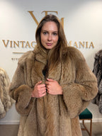 Soft Brown Fox Fur Coat, Medium, Super Soft