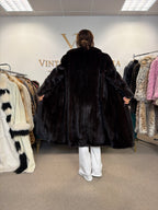 Thick Dark Brown Male Mink Fur Coat, XL, Extra Warm