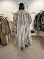 Grey Mink Fur Coat, Swinger, Full Length, Fits up to 5XL