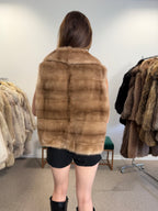 Pastel Mink Fur Vest, Medium, Open Front