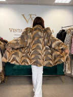 Red Fox Fur Jacket, XL, Pieced