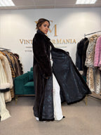 Super Rare Luxury Floor-Length Mink Fur Coat, M/L, High Quality