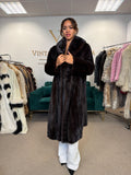 Thick Dark Brown Male Mink Fur Coat, XL, Extra Warm