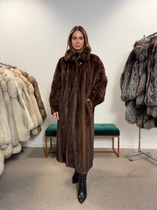 Mink Fur Coat, SAGA, Full Length, Size XXL