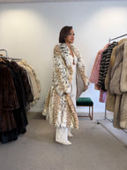 Lynx Fur Coat, Rare Luxury, White reflection, Oversized up tk 3XL