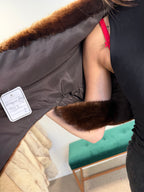 Mink Fur Stole, Whiskey, Luxury 170 cm