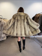 Fox Fur Coat, White Nordic, Size M