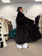 Super Rare Luxury Floor-Length Mink Fur Coat, M/L, High Quality