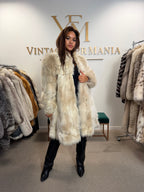 White Fox Fur Coat, Fluffy Swinger, Light