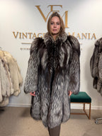 Silver Fox Fur Coat, Large, Ankershoffhem luxury brand