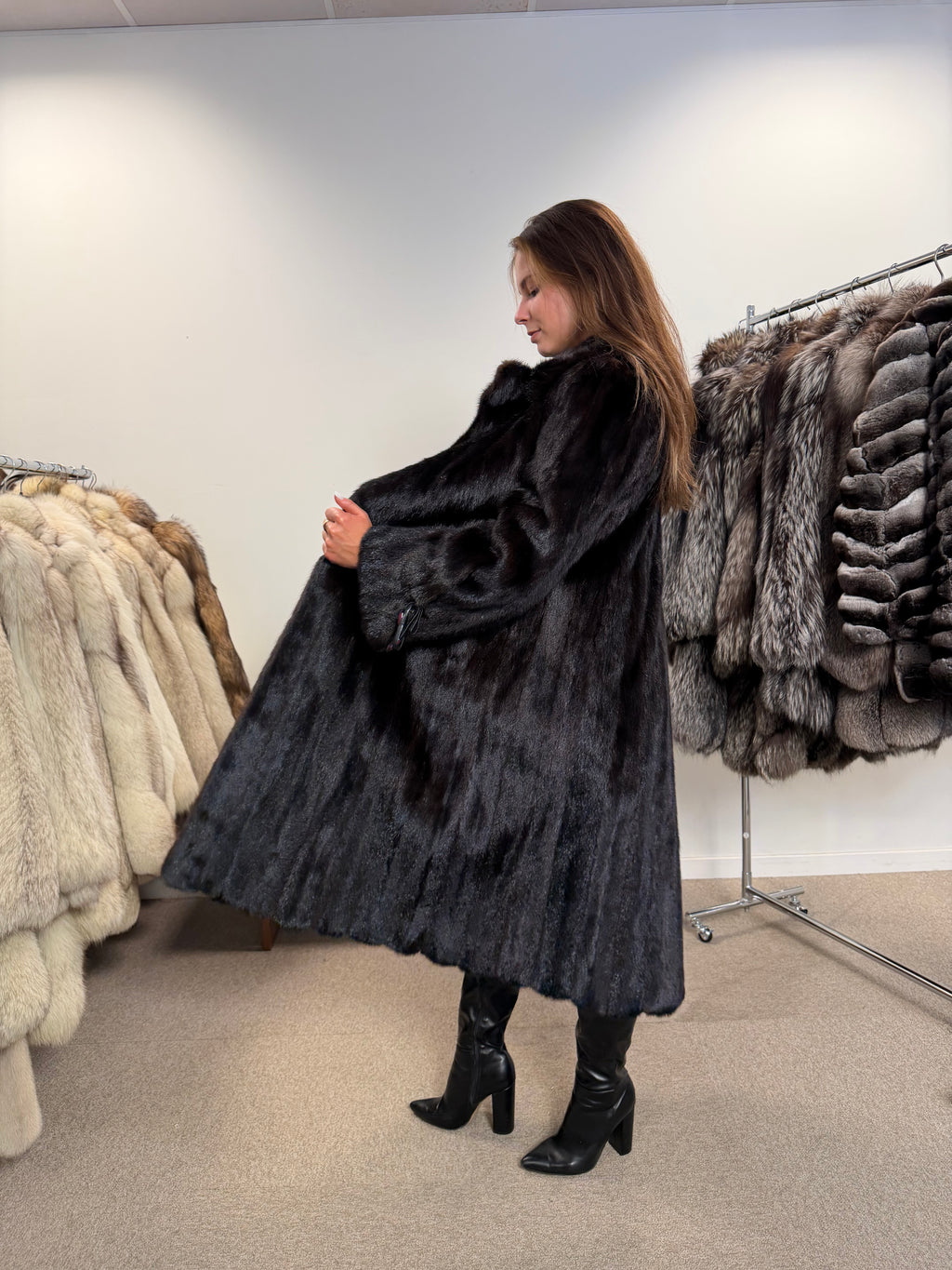 Mink Fur Coat, SAGA, Paris, Size M