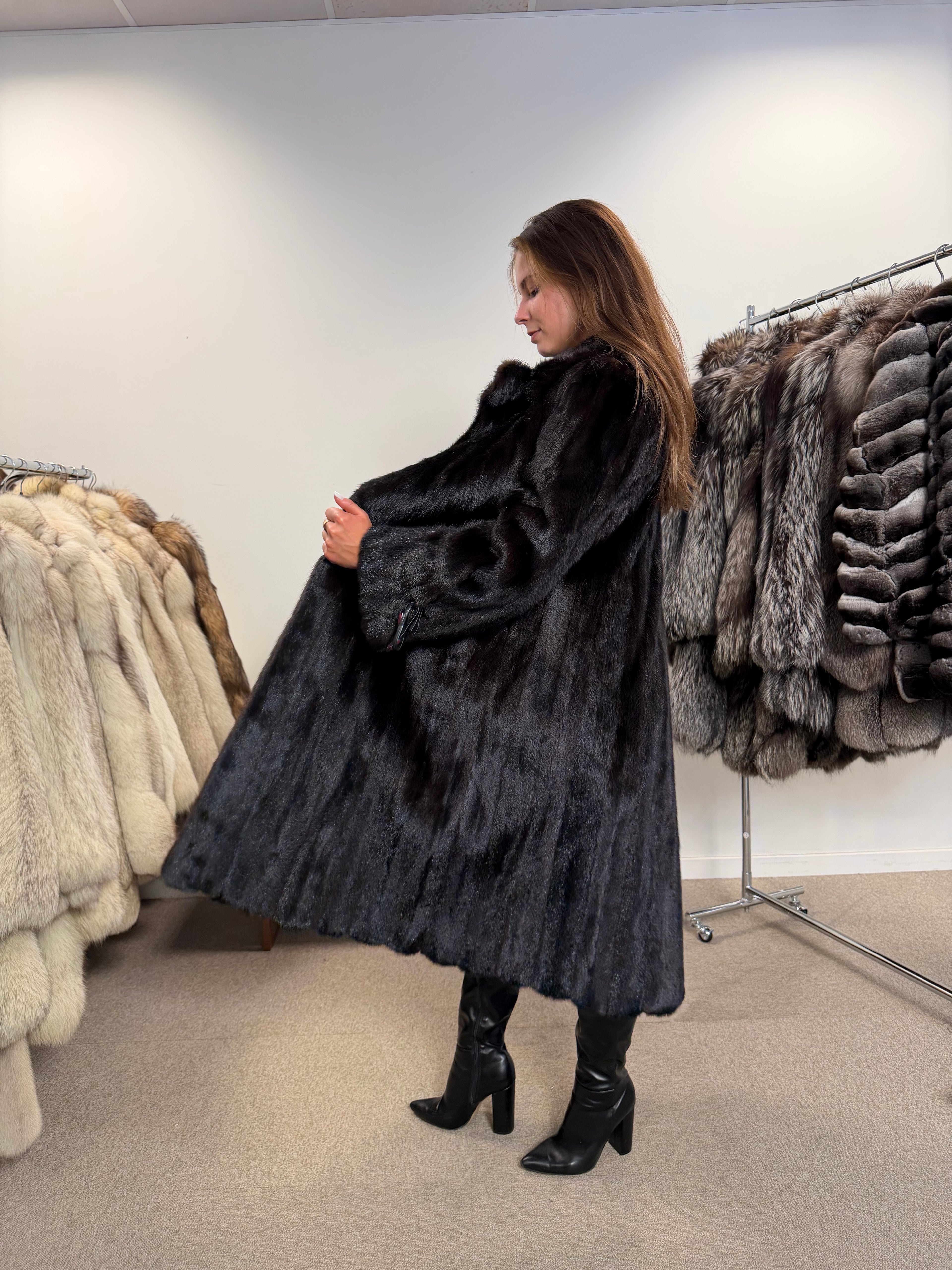Mink Fur Coat, SAGA, Paris, Size M