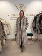 Grey Mink Fur Coat, Swinger, Full Length, Fits up to 5XL