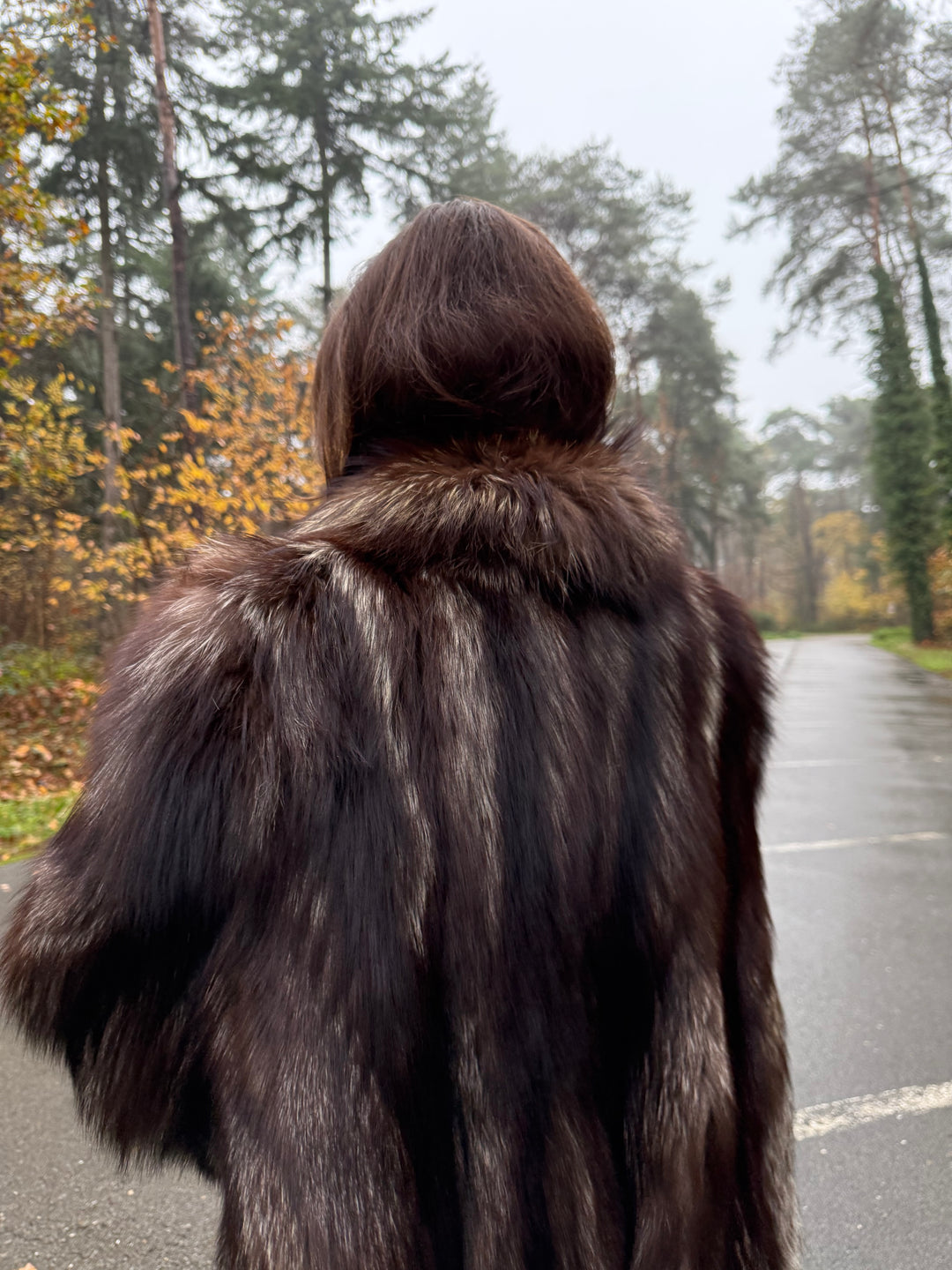 Reserved Silver fox coat