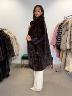 Mink Fur Coat, Brown, Medium