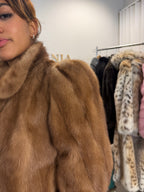 Pastel Mink Fur Jacket, Medium