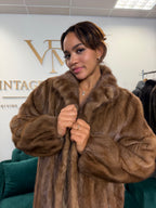 Pastel Mink Fur Coat, XL, SAGA