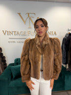Pastel Mink Fur Jacket, Medium