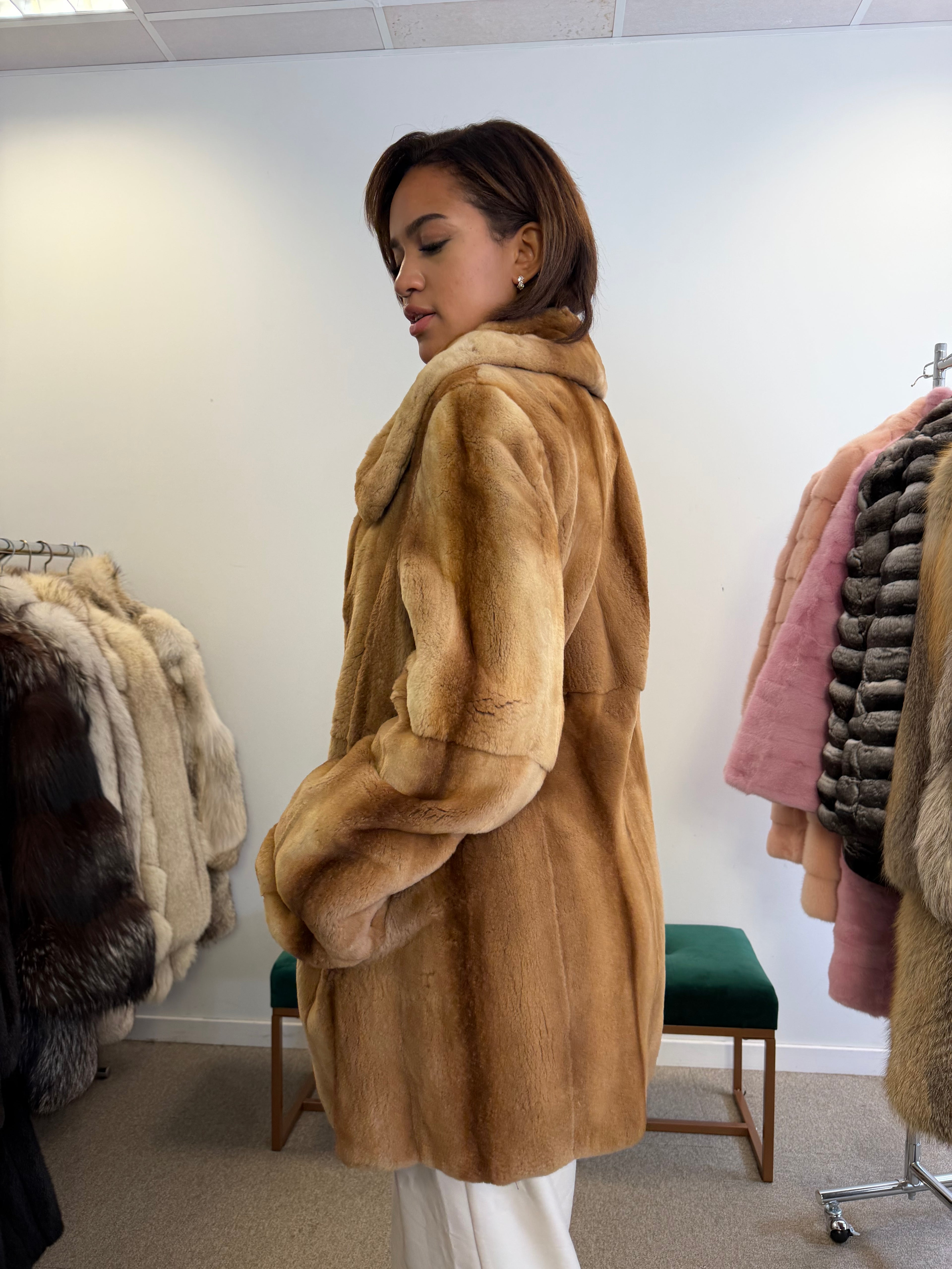 Mink Fur Jacket, Whiskey Sheared, Size M