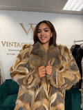 Red Fox Fur Jacket, XL, Pieced